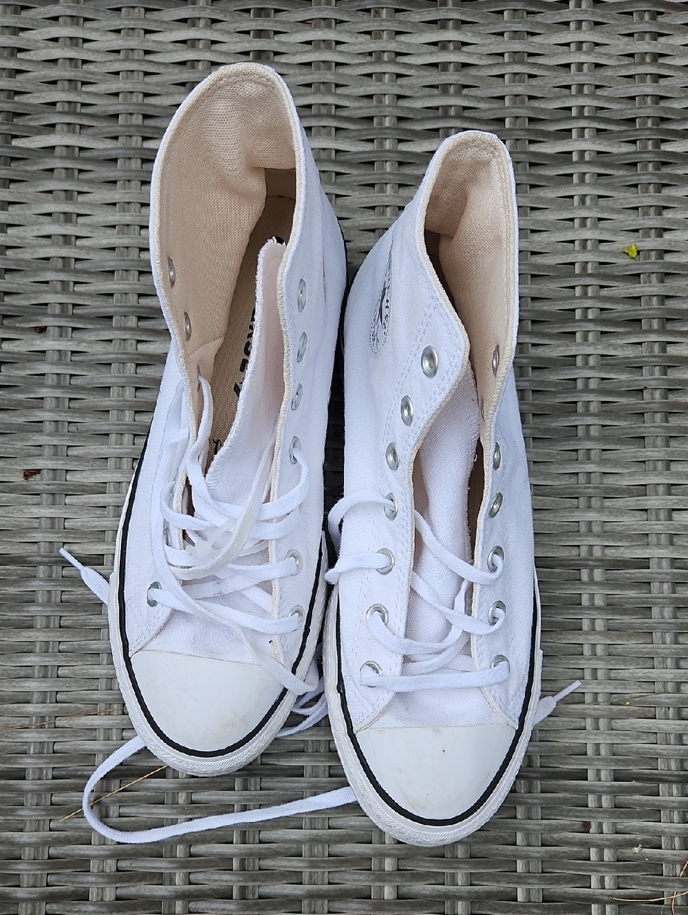 Converse White High-Top Canvas Sneakers - Women's